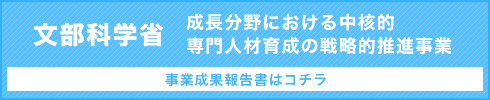 文部科学省 成長分野における中核的専門人材育成の戦略的推進事業