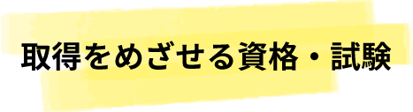 取得をめざせる資格・試験